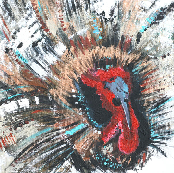 No. 9, akryl/płótno, 30x30 cm