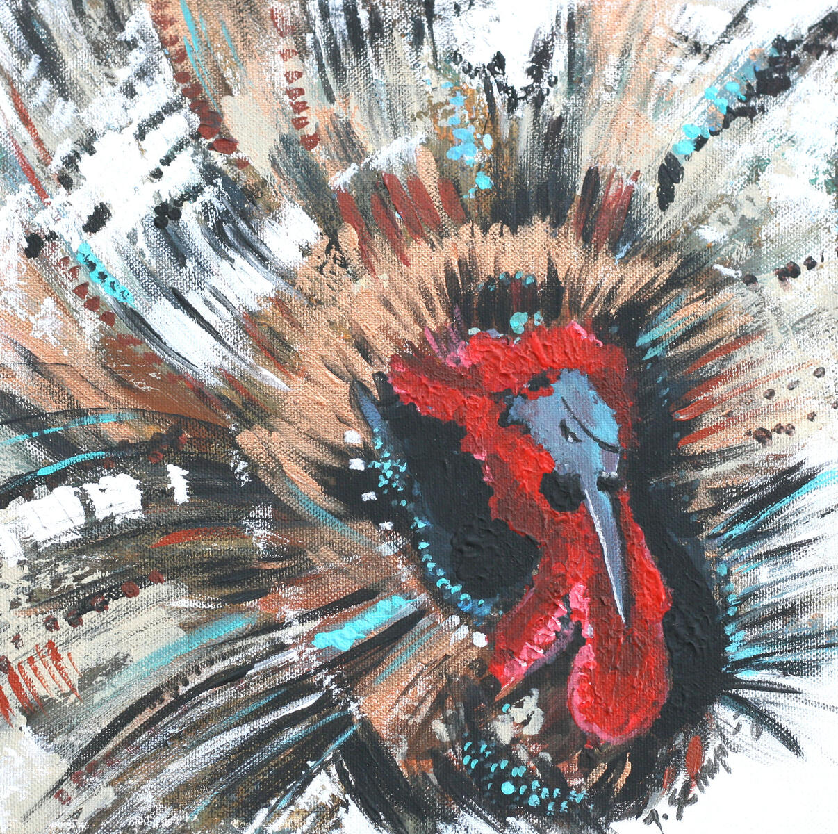 No. 9, akryl/płótno, 30x30 cm