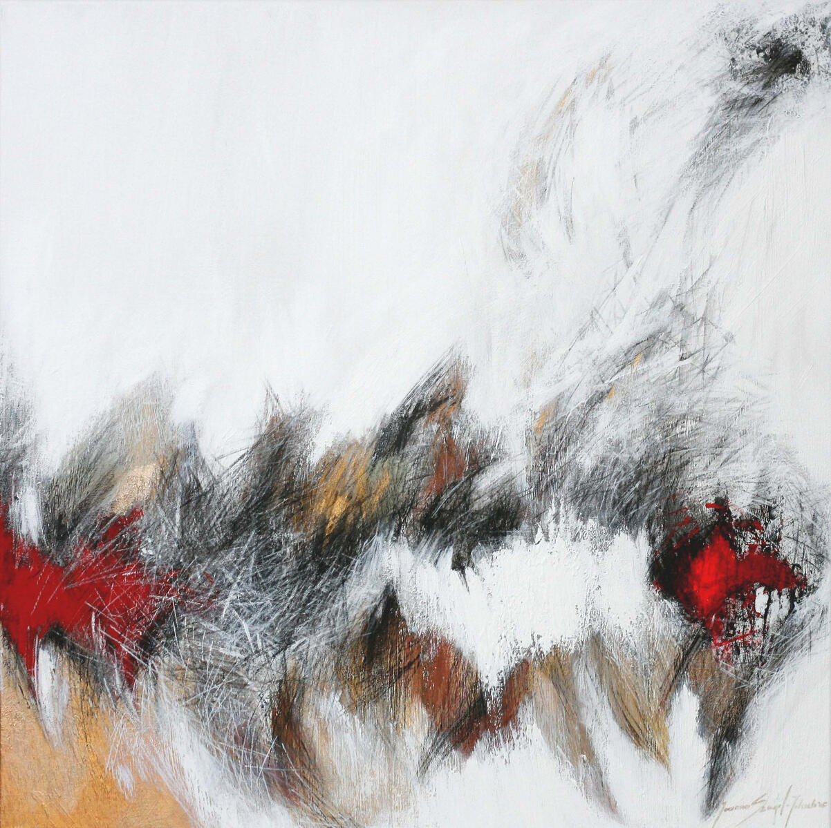 No. 24, Z cyklu "W poszukiwaniu duszy V", akryl/płótno, 80x80 cm
