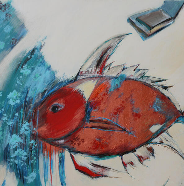 No. 6, akryl/płótno, 80x80 cm