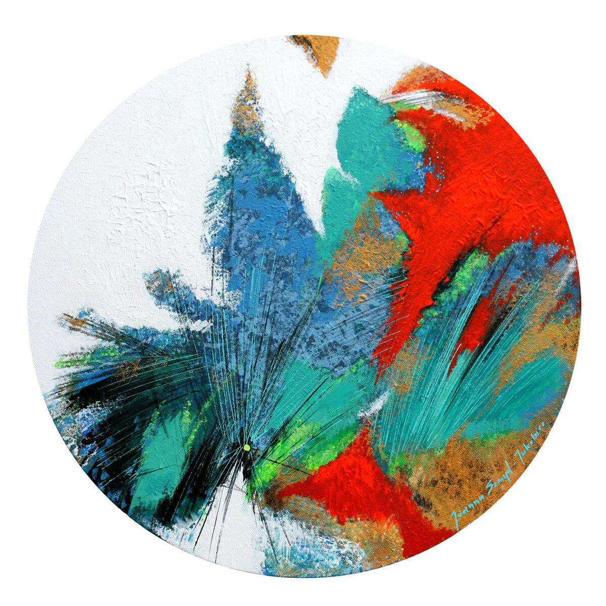 No. 18, akryl/płótno, śr. 40 cm