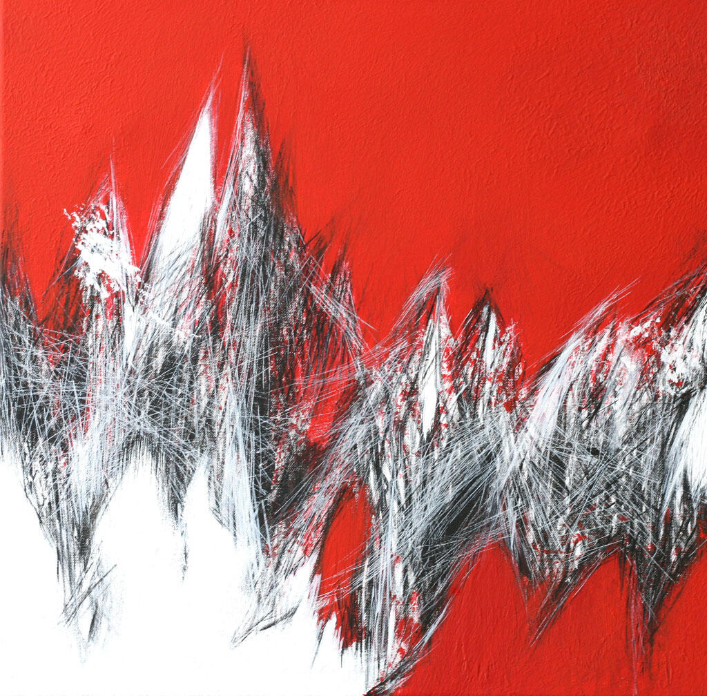 No. 25, "W poszukiwaniu rytmu", akryl/płótno, 50x50 cm