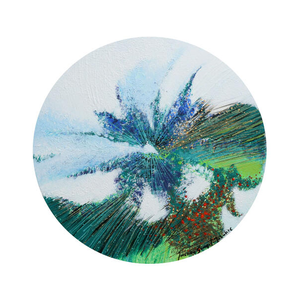 No. 19, akryl/płótno, śr. 30 cm