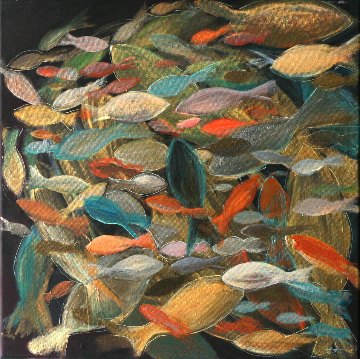 No. 12, akryl/płótno, 50x50 cm